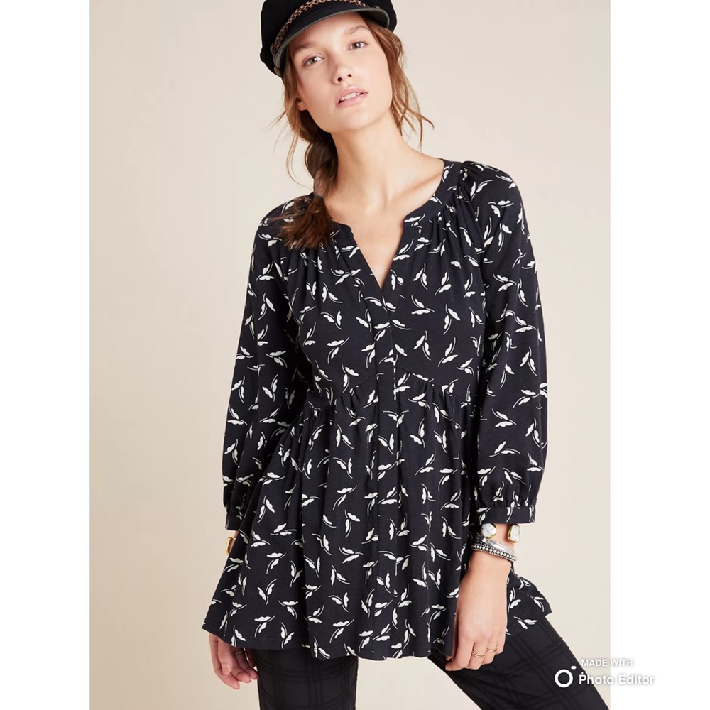 New ANTHROPOLOGIE Maeve Winona Peplum Tunic XS